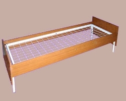 Кровать сварная сетка, спинка и царги ЛДСП, 1900х900